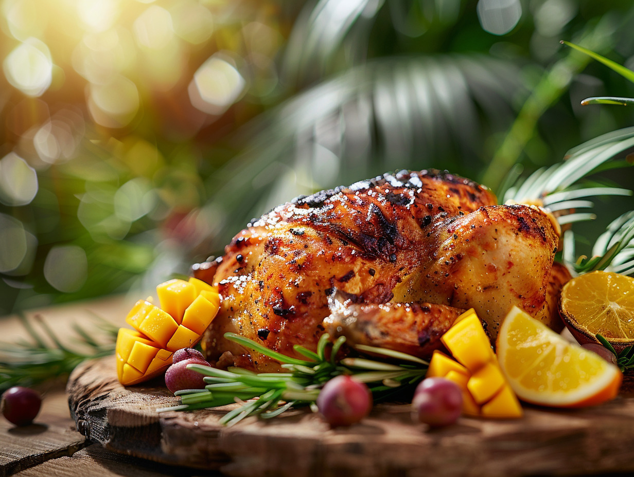 voyage culinaire en martinique : initiation au poulet boucané - martinique  poulet boucané