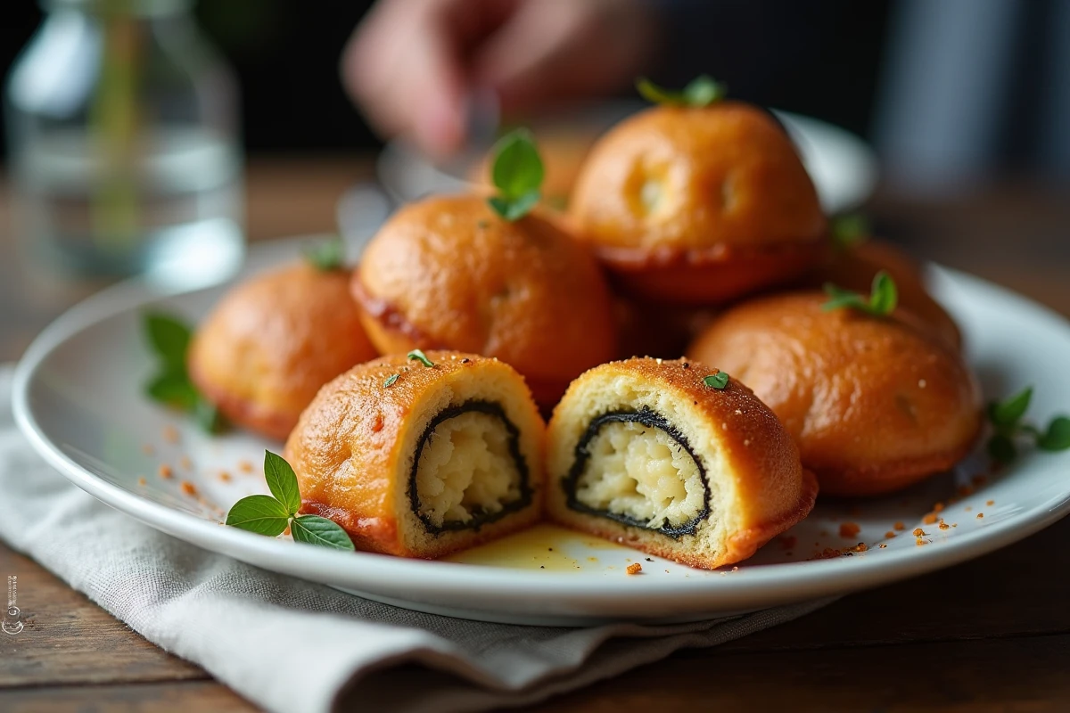 Gros plan sur des beignets d